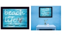 Trendy Decor 4U Beach Life By Cindy Jacobs, Printed Wall Art, Ready to hang, Black Frame, 18" x 14"